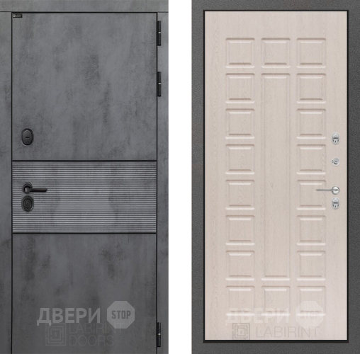 Входная металлическая Дверь Лабиринт (LABIRINT) Инфинити 04 Беленый дуб в Электрогорске