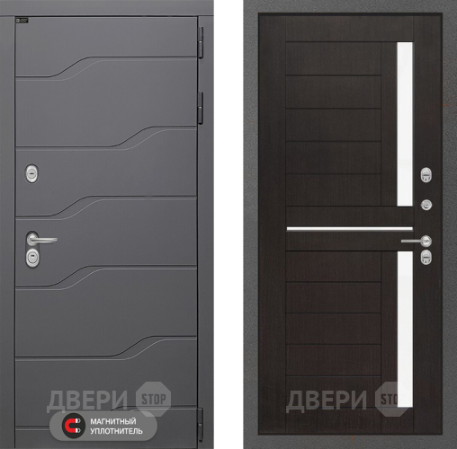 Входная металлическая Дверь Лабиринт (LABIRINT) Ривер 02 Венге в Электрогорске