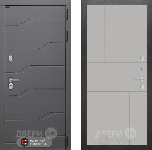 Входная металлическая Дверь Лабиринт (LABIRINT) Ривер 21 Грей софт в Электрогорске