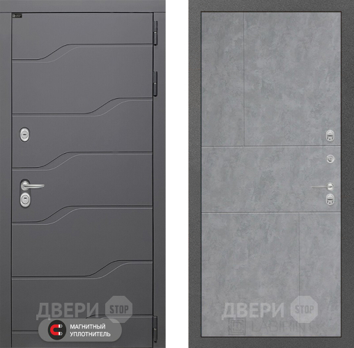 Входная металлическая Дверь Лабиринт (LABIRINT) Ривер 21 Бетон светлый в Электрогорске
