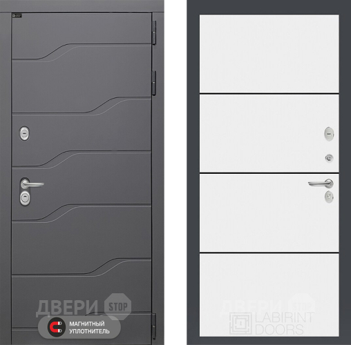 Дверь Лабиринт (LABIRINT) Ривер 25 Белый софт в Электрогорске