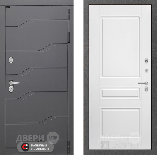 Дверь Лабиринт (LABIRINT) Ривер 03 Белый софт в Электрогорске