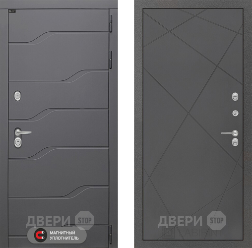Входная металлическая Дверь Лабиринт (LABIRINT) Ривер 24 Графит софт в Электрогорске