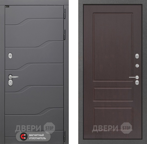 Входная металлическая Дверь Лабиринт (LABIRINT) Ривер 03 Орех премиум в Электрогорске