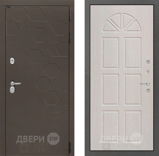 Входная металлическая Дверь Лабиринт (LABIRINT) Смоки 15 VINORIT Алмон 25 в Электрогорске