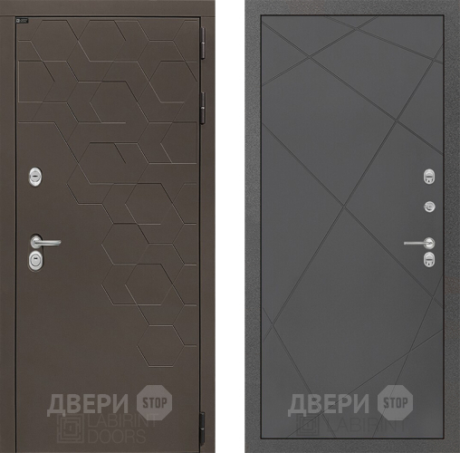 Входная металлическая Дверь Лабиринт (LABIRINT) Смоки 24 Графит софт в Электрогорске