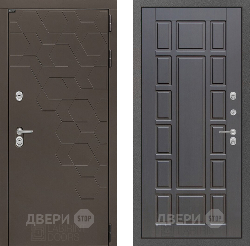 Входная металлическая Дверь Лабиринт (LABIRINT) Смоки 12 Венге в Электрогорске