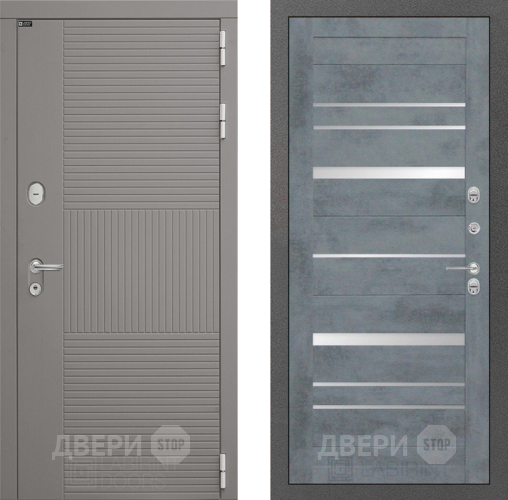 Входная металлическая Дверь Лабиринт (LABIRINT) Формо 20 Бетон темный в Электрогорске