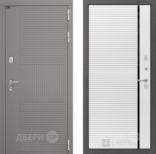 Входная металлическая Дверь Лабиринт (LABIRINT) Формо 22 Белый софт в Электрогорске
