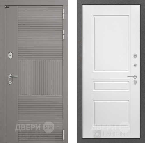 Дверь Лабиринт (LABIRINT) Формо 03 Белый софт в Электрогорске