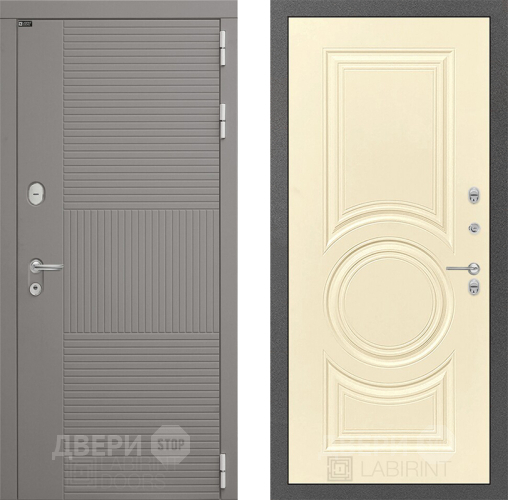 Входная металлическая Дверь Лабиринт (LABIRINT) Формо 23 Шампань в Электрогорске