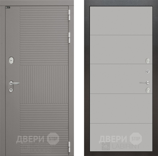 Входная металлическая Дверь Лабиринт (LABIRINT) Формо 13 Грей софт в Электрогорске
