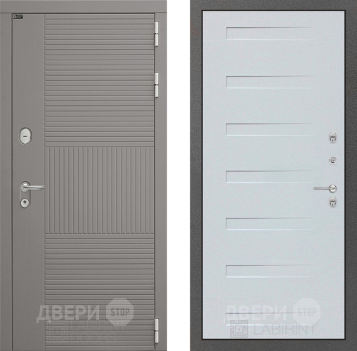 Входная металлическая Дверь Лабиринт (LABIRINT) Формо 14 Дуб кантри белый горизонтальный в Электрогорске