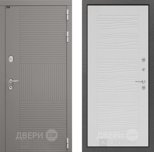 Входная металлическая Дверь Лабиринт (LABIRINT) Формо 06 Белое дерево в Электрогорске