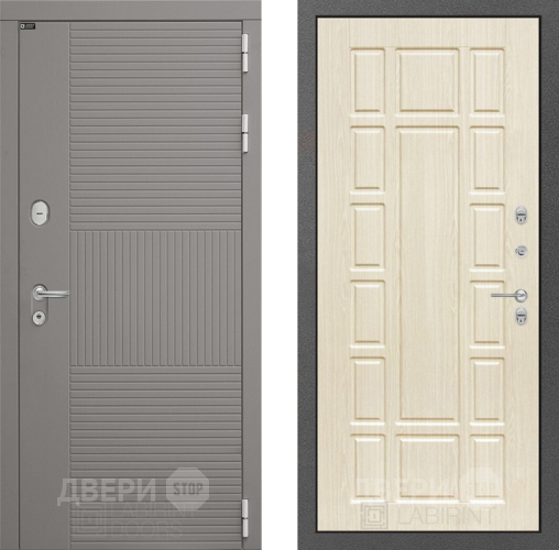 Входная металлическая Дверь Лабиринт (LABIRINT) Формо 12 Беленый дуб в Электрогорске