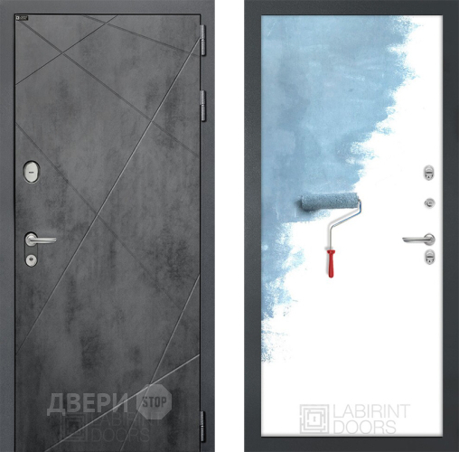 Входная металлическая Дверь Лабиринт (LABIRINT) Лофт 28 Под покраску в Электрогорске