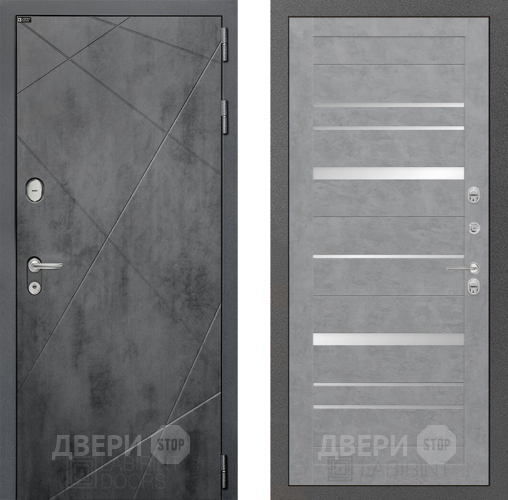Входная металлическая Дверь Лабиринт (LABIRINT) Лофт 20 Бетон светлый в Электрогорске