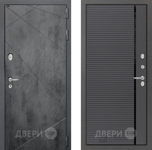 Входная металлическая Дверь Лабиринт (LABIRINT) Лофт 22 Графит софт в Электрогорске