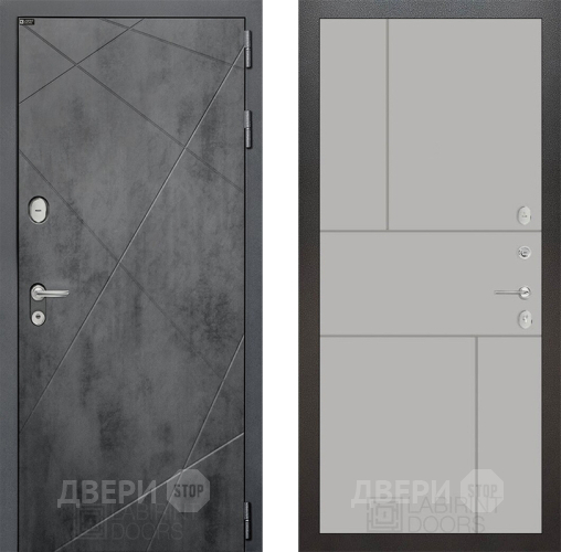 Входная металлическая Дверь Лабиринт (LABIRINT) Лофт 21 Грей софт в Электрогорске
