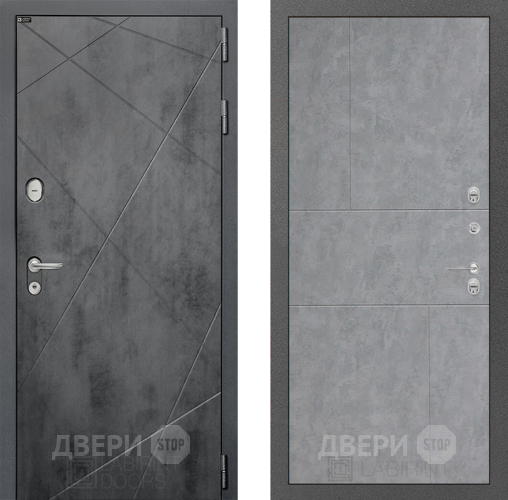 Входная металлическая Дверь Лабиринт (LABIRINT) Лофт 21 Бетон светлый в Электрогорске