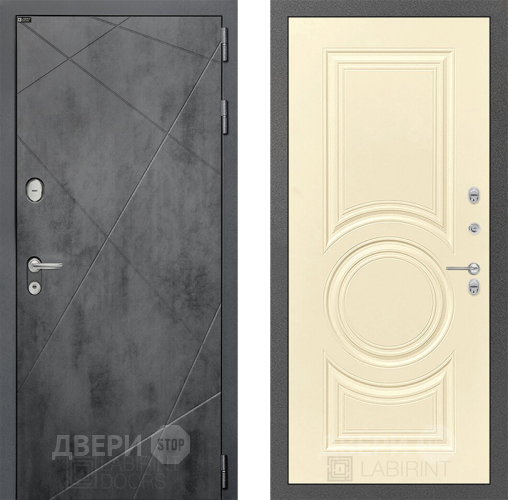 Входная металлическая Дверь Лабиринт (LABIRINT) Лофт 23 Шампань в Электрогорске