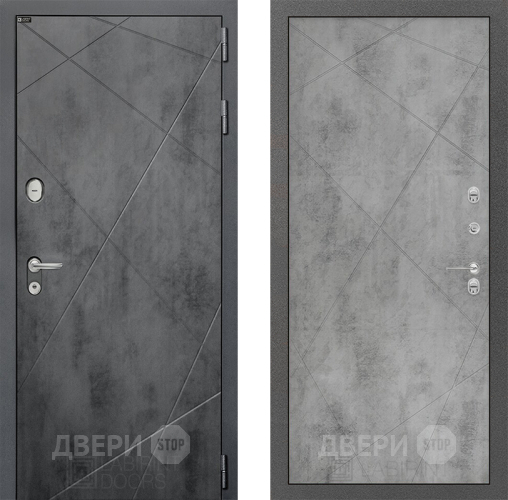 Входная металлическая Дверь Лабиринт (LABIRINT) Лофт 24 Бетон светлый в Электрогорске