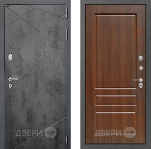 Входная металлическая Дверь Лабиринт (LABIRINT) Лофт 03 Орех бренди в Электрогорске