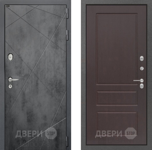 Входная металлическая Дверь Лабиринт (LABIRINT) Лофт 03 Орех премиум в Электрогорске