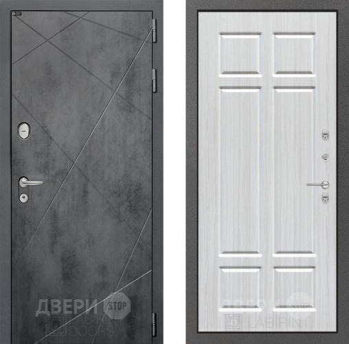 Входная металлическая Дверь Лабиринт (LABIRINT) Лофт 08 Кристалл вуд в Электрогорске