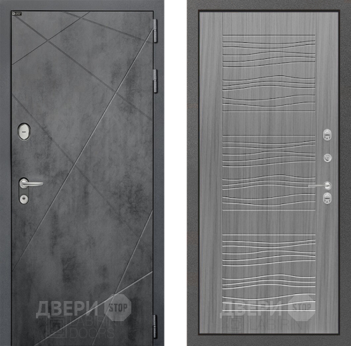 Входная металлическая Дверь Лабиринт (LABIRINT) Лофт 06 Сандал грей в Электрогорске