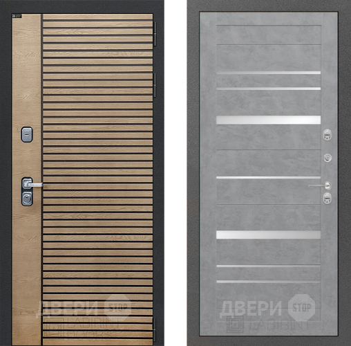 Входная металлическая Дверь Лабиринт (LABIRINT) Ritm 20 Бетон светлый в Электрогорске