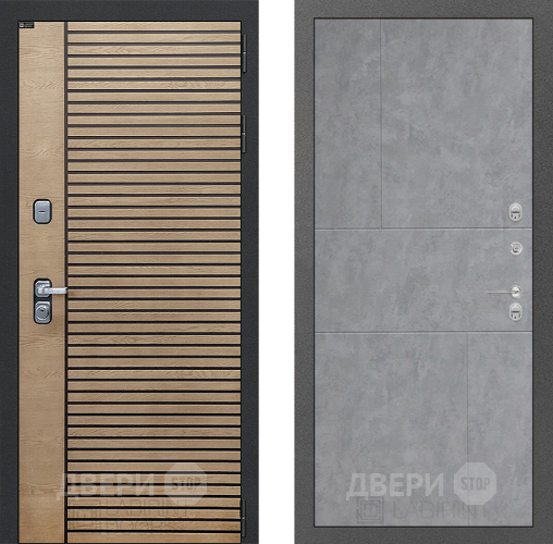 Входная металлическая Дверь Лабиринт (LABIRINT) Ritm 21 Бетон светлый в Электрогорске