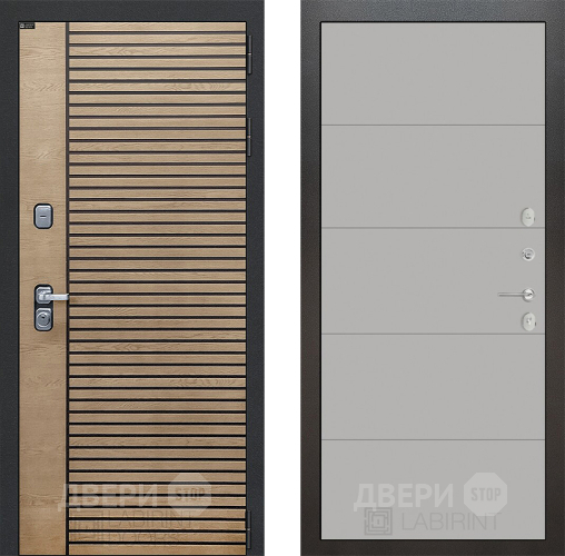 Входная металлическая Дверь Лабиринт (LABIRINT) Ritm 13 Грей софт в Электрогорске