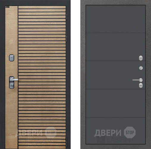 Входная металлическая Дверь Лабиринт (LABIRINT) Ritm 13 Графит софт в Электрогорске