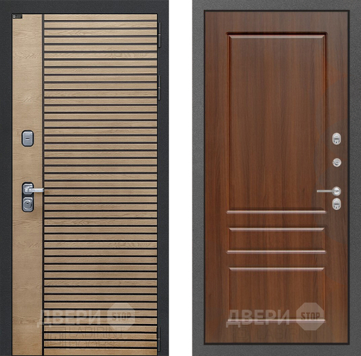 Входная металлическая Дверь Лабиринт (LABIRINT) Ritm 03 Орех бренди в Электрогорске