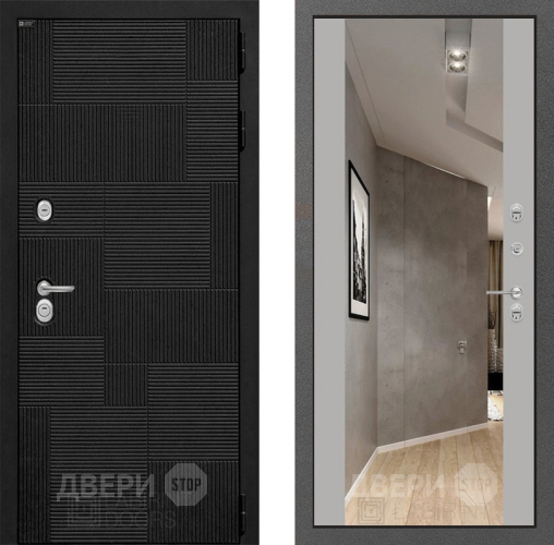 Входная металлическая Дверь Лабиринт (LABIRINT) Pazl Зеркало Максимум Грей софт в Электрогорске