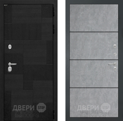 Входная металлическая Дверь Лабиринт (LABIRINT) Pazl 25 Бетон светлый в Электрогорске