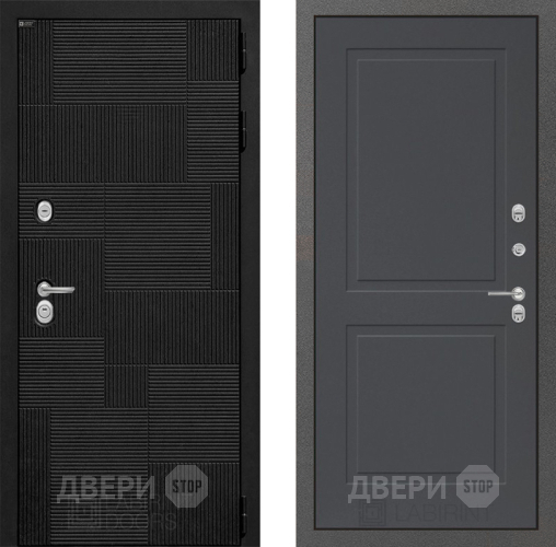 Входная металлическая Дверь Лабиринт (LABIRINT) Pazl 11 Графит софт в Электрогорске