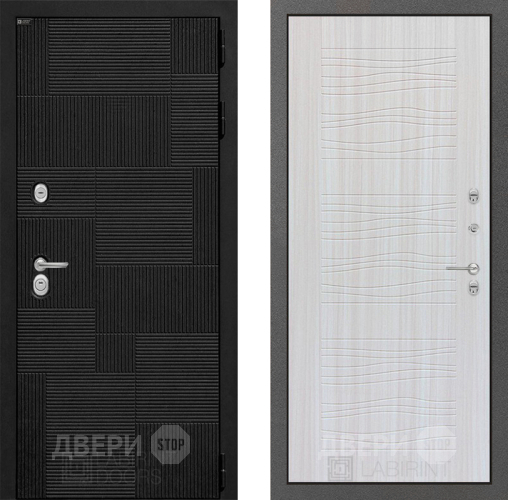 Входная металлическая Дверь Лабиринт (LABIRINT) Pazl 06 Сандал белый в Электрогорске