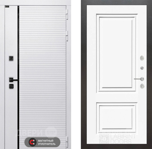 Дверь Лабиринт (LABIRINT) Royal 26 Белый (RAL-9003) в Электрогорске