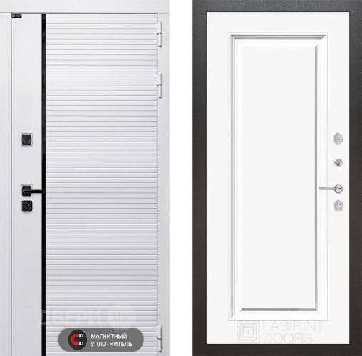 Дверь Лабиринт (LABIRINT) Royal 27 Белый (RAL-9003) в Электрогорске