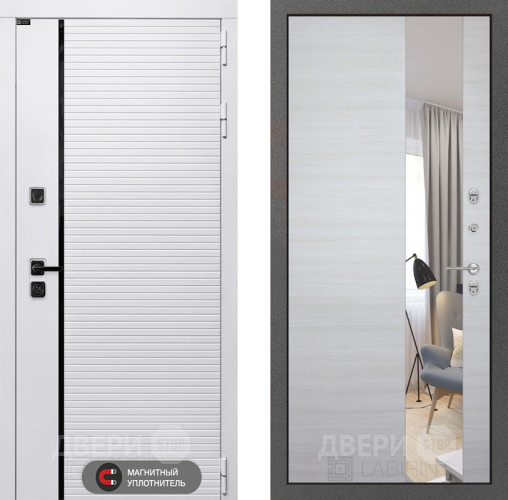 Дверь Лабиринт (LABIRINT) Royal Зеркало Акация светлая в Электрогорске