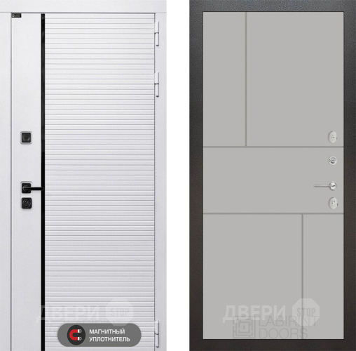 Входная металлическая Дверь Лабиринт (LABIRINT) Royal 21 Грей софт в Электрогорске