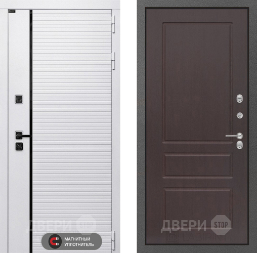 Входная металлическая Дверь Лабиринт (LABIRINT) Royal 03 Орех премиум в Электрогорске