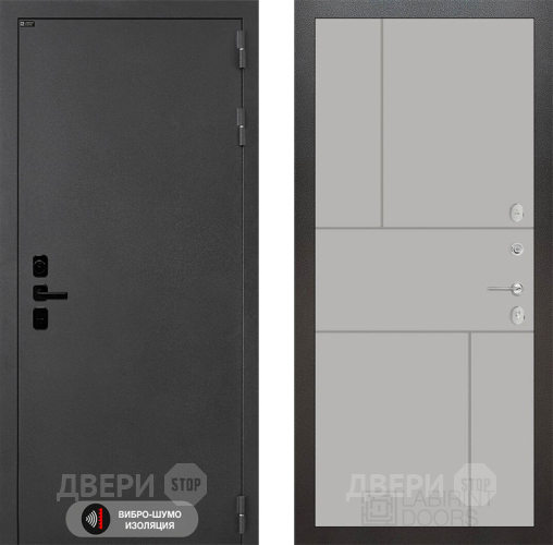 Входная металлическая Дверь Лабиринт (LABIRINT) Acustic 21 Грей софт в Электрогорске