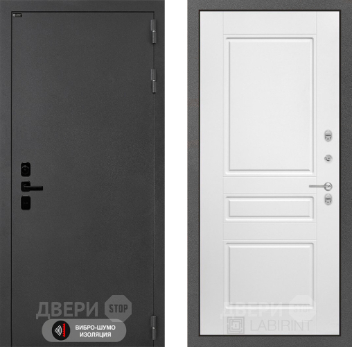 Дверь Лабиринт (LABIRINT) Acustic 03 Белый софт в Электрогорске