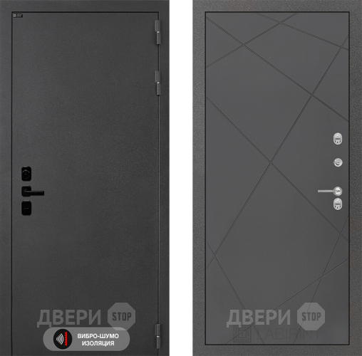 Входная металлическая Дверь Лабиринт (LABIRINT) Acustic 24 Графит софт в Электрогорске