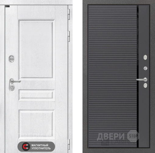 Входная металлическая Дверь Лабиринт (LABIRINT) Versal 22 Графит софт в Электрогорске