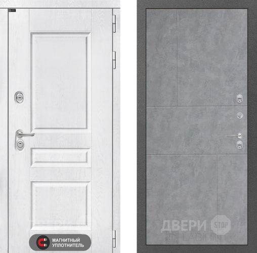 Входная металлическая Дверь Лабиринт (LABIRINT) Versal 21 Бетон светлый в Электрогорске