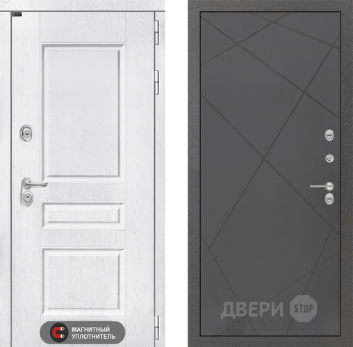 Входная металлическая Дверь Лабиринт (LABIRINT) Versal 24 Графит софт в Электрогорске